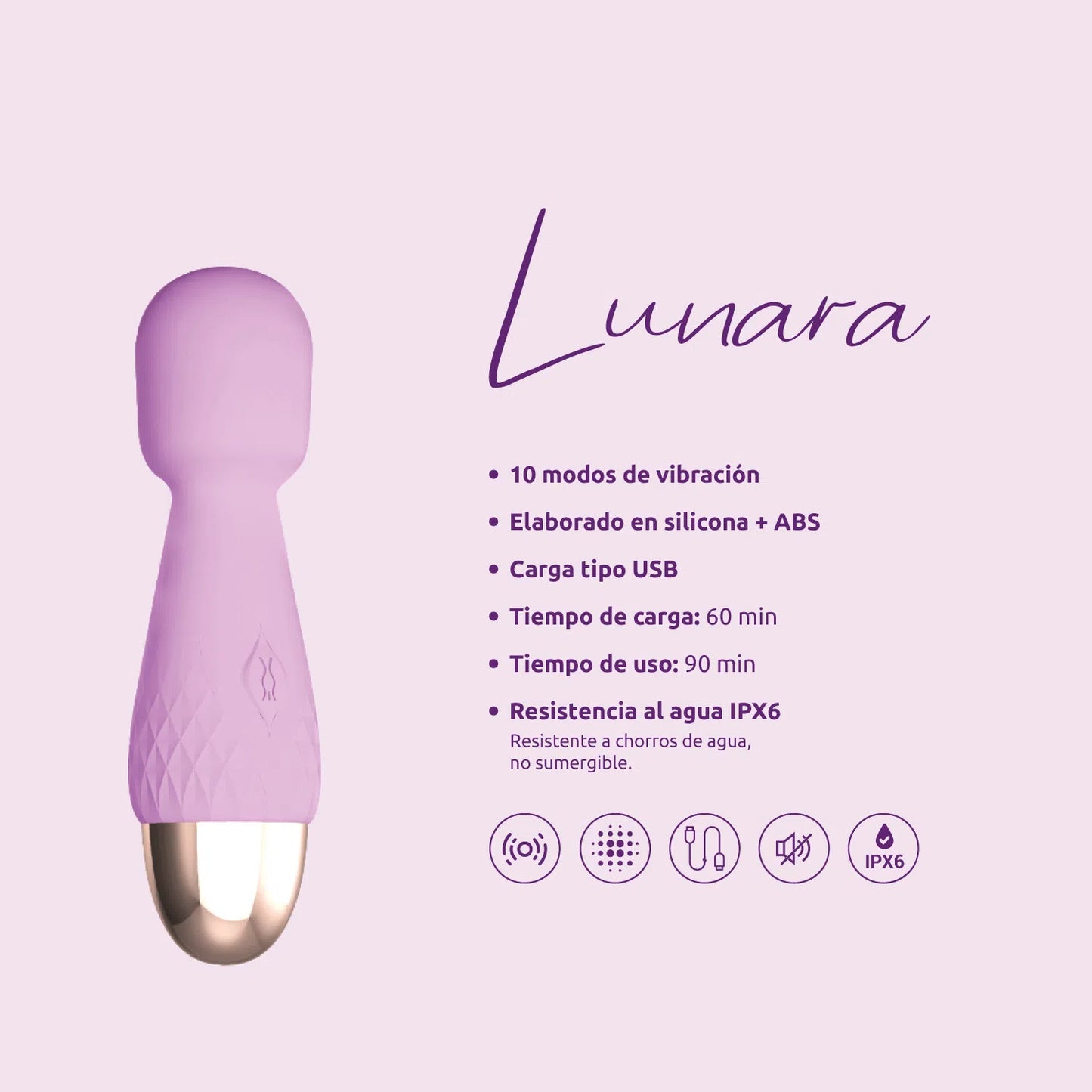 🔥 Vibrador Hitachi Lunara Lila