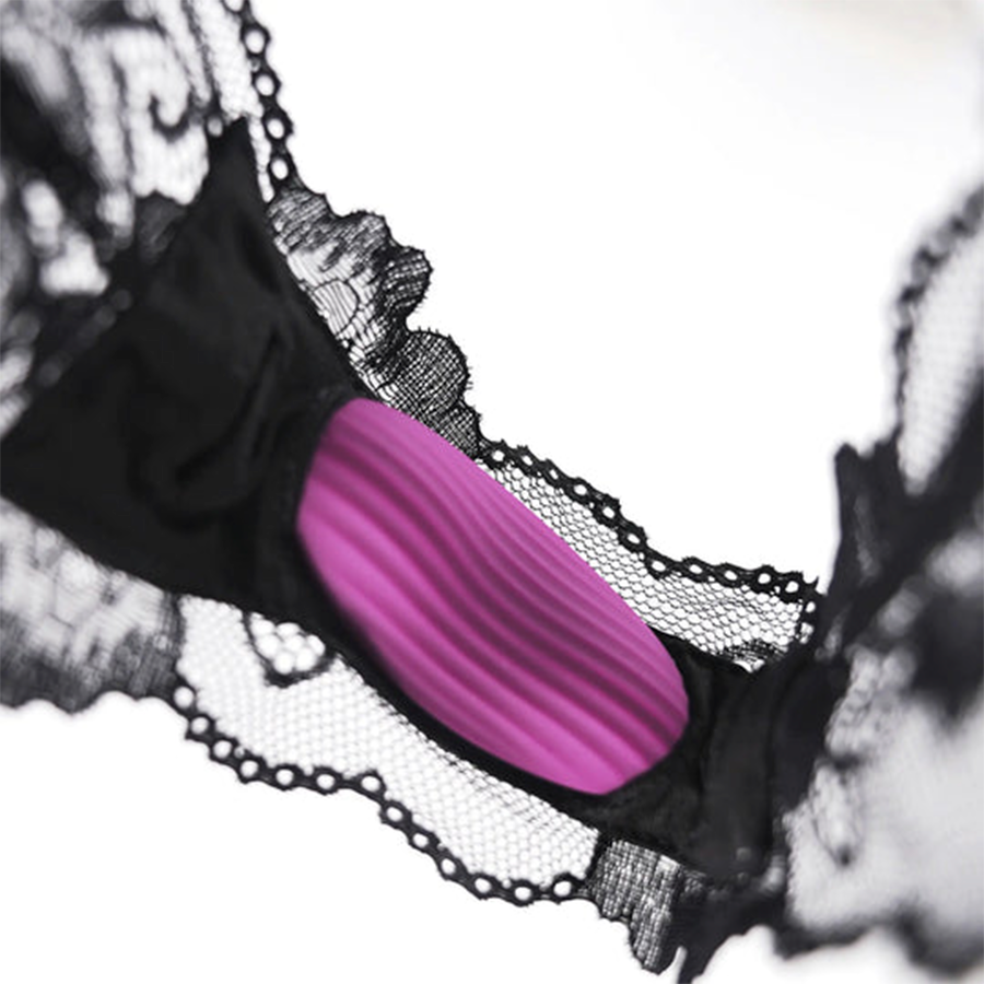 Estimulador vaginal curvo Edeny violeta de 9,1 cm – Control APP Svakom para placer discreto