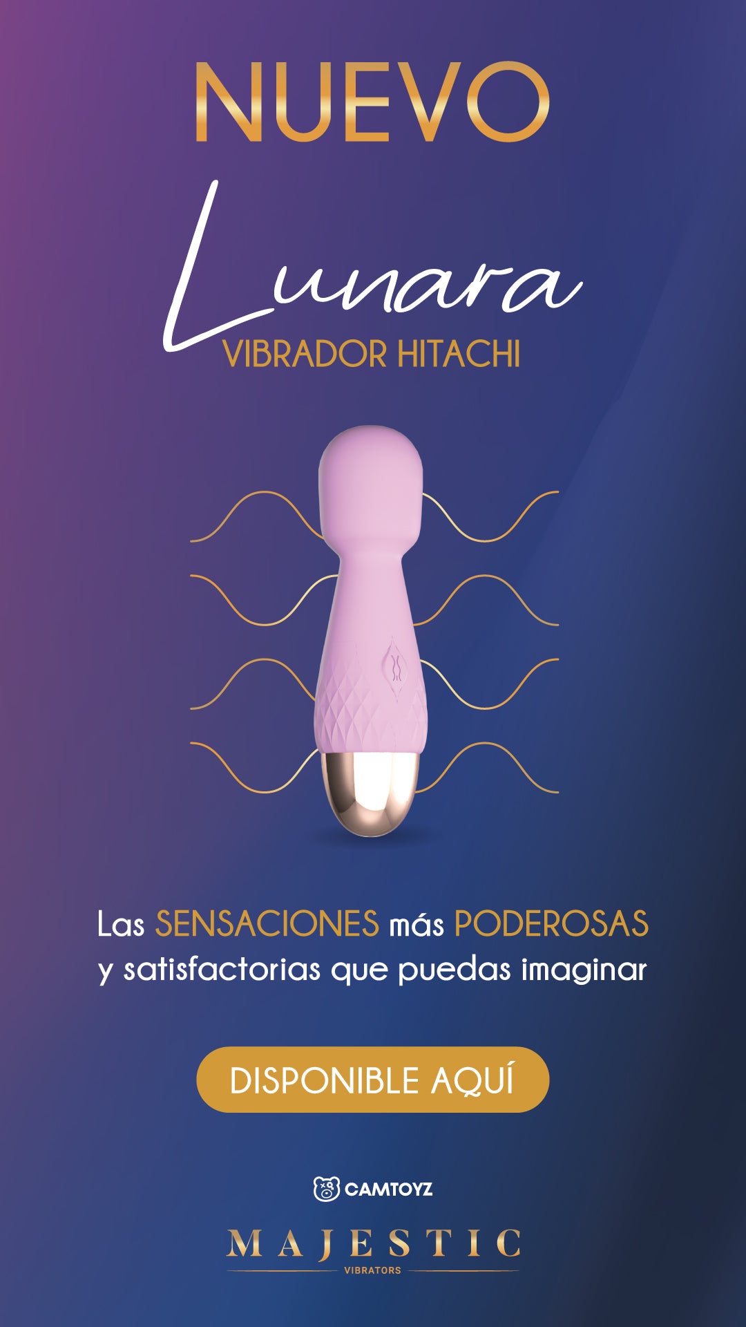 🔥 Vibrador Hitachi Lunara Lila