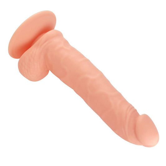 Dildo realista James en color piel con textura venosa y ventosa de sujeción.