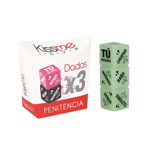 Dados penitencia luminosos x 3