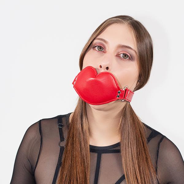 mordaza sencual labios rojos con chupete
