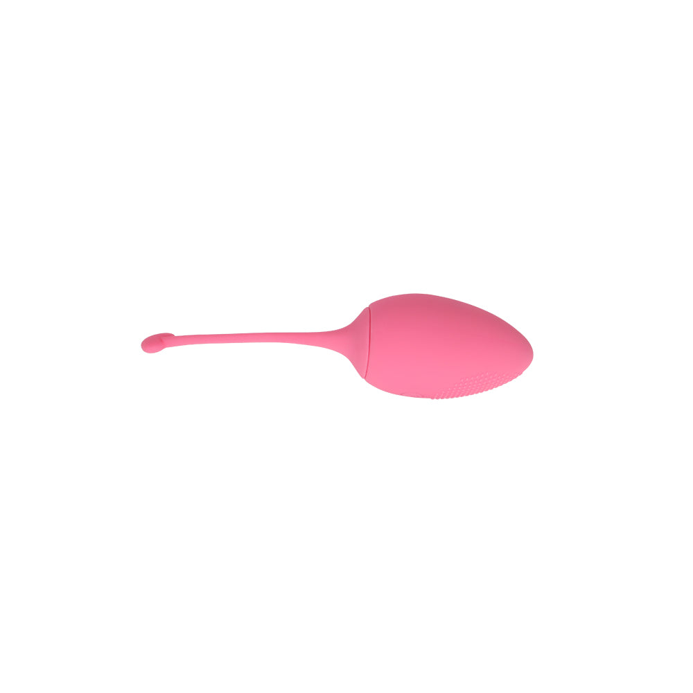 Fotografía del huevo vibrador con características de material y tamaño
