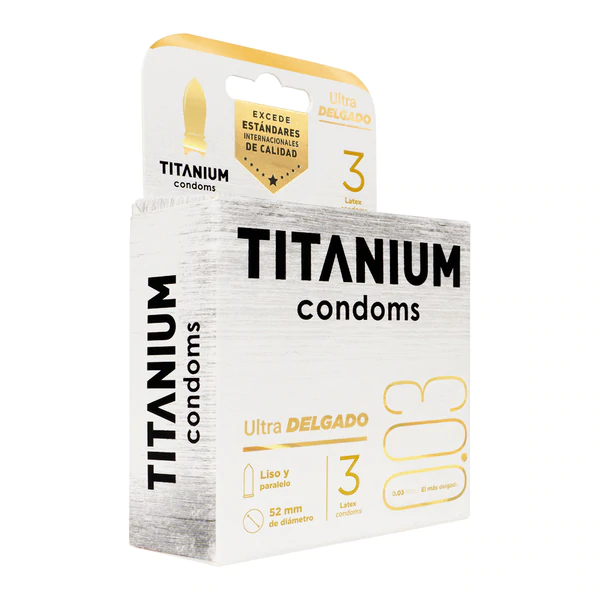 Condones Titanium Ultra Delgado x 3