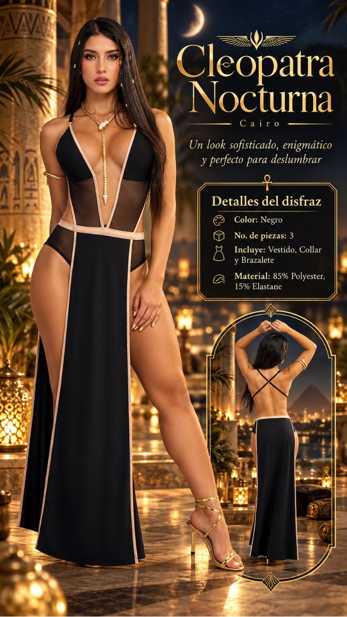 Disfraz para mujer Cleopatra Nocturna – Cairo