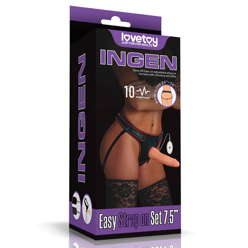 Arnés Vibrador Ajustable Easy Set 19 cm Flesh: Realismo y Placer Intenso para Ella