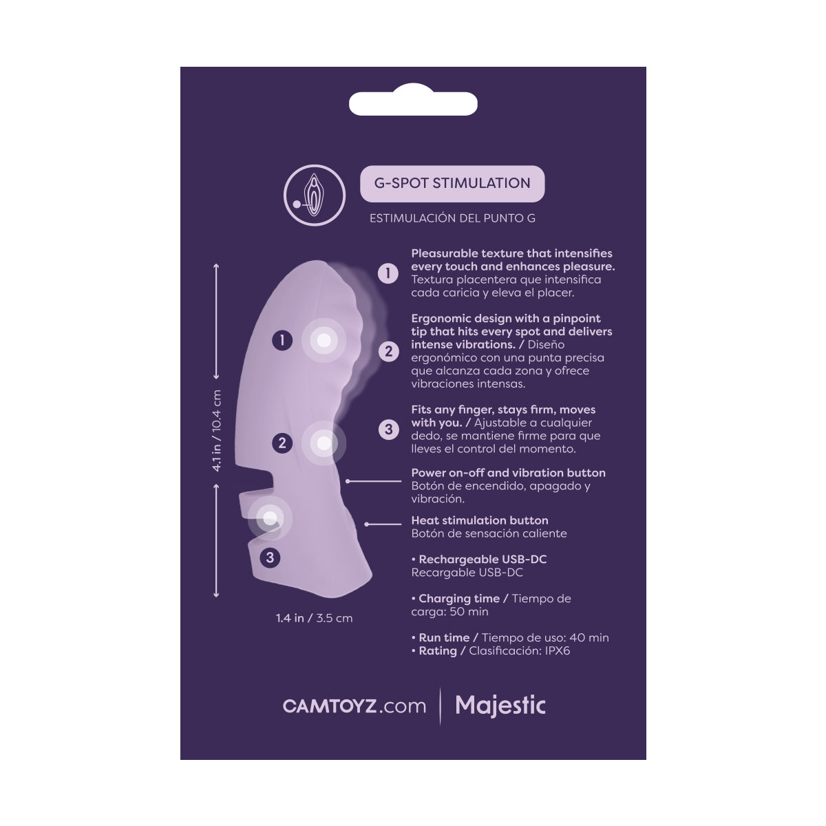 Vibrador de Dedo para Punto G con Calor FingFun