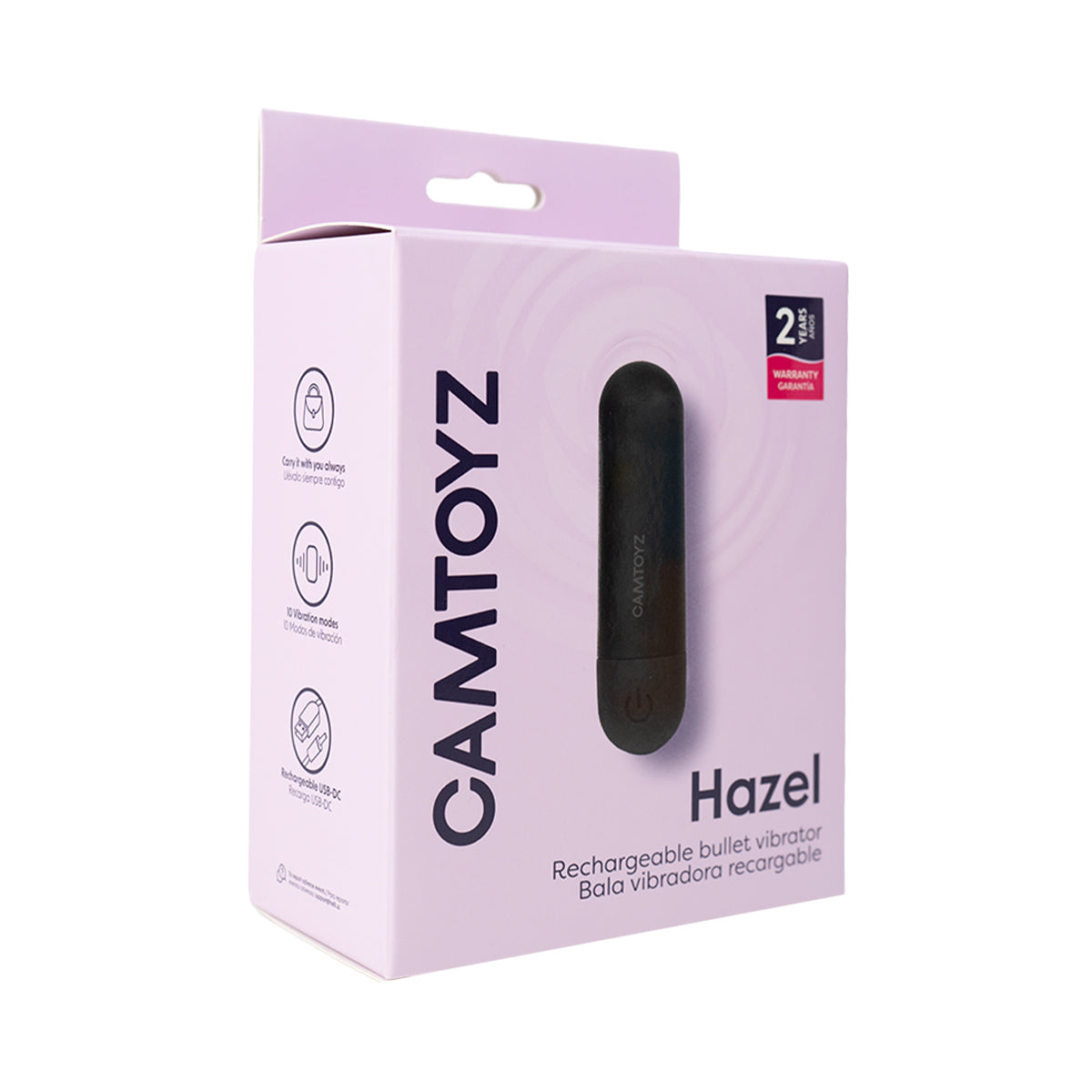 Bala Vibradora Hazel 10 Velocidades – Recargable, Compacta y Potente