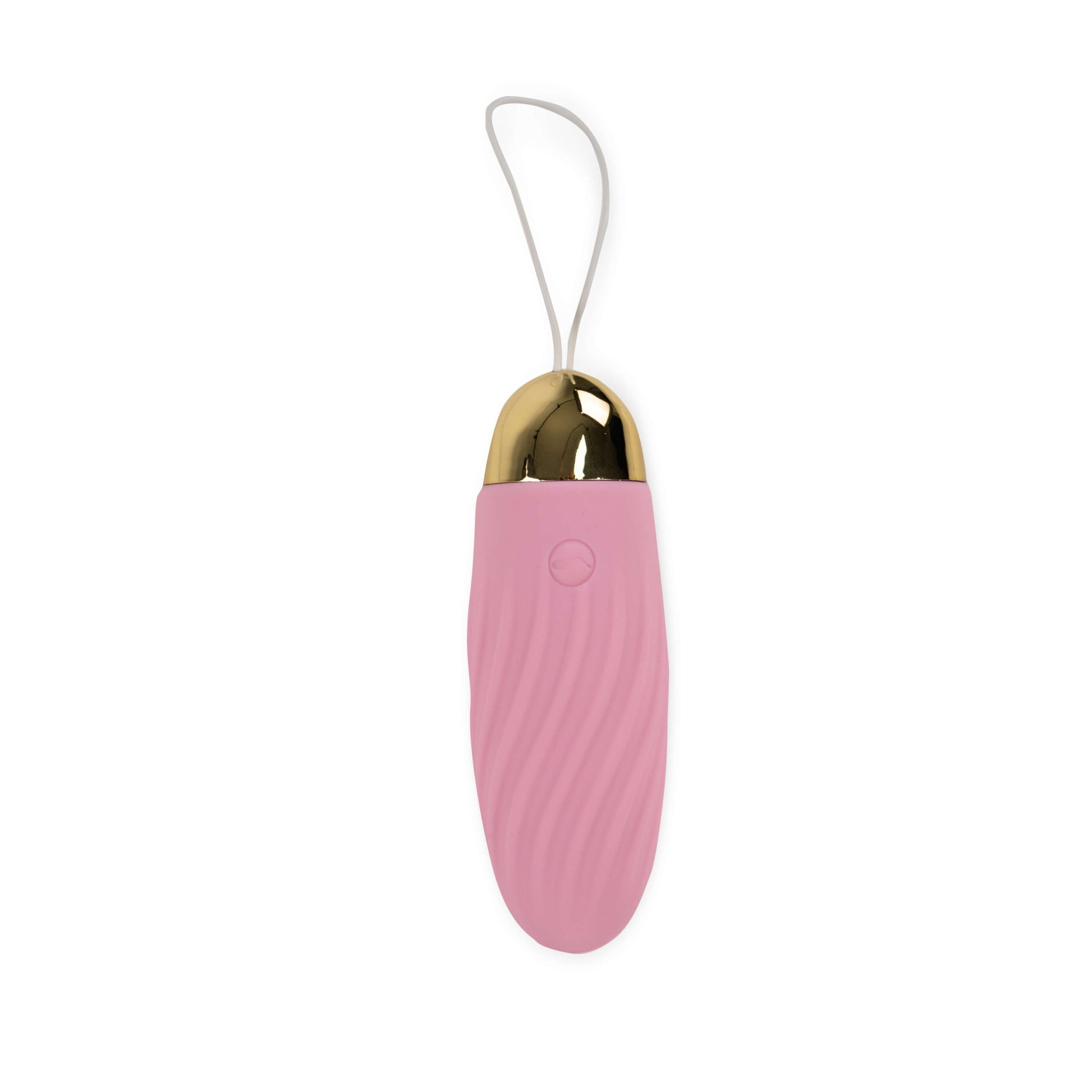 Parte trasera de la caja del Huevo vibrador Elenor Majestic Rosado destacando las características en texto bilingüe: 'Enjoy unparalleled pleasure with technology from Camtoyz’s First App-controlled toy. Disfruta de un placer inigualable con tecnología del primer juguete de Camtoyz con control a través de App.' Medidas del producto también son mostradas.