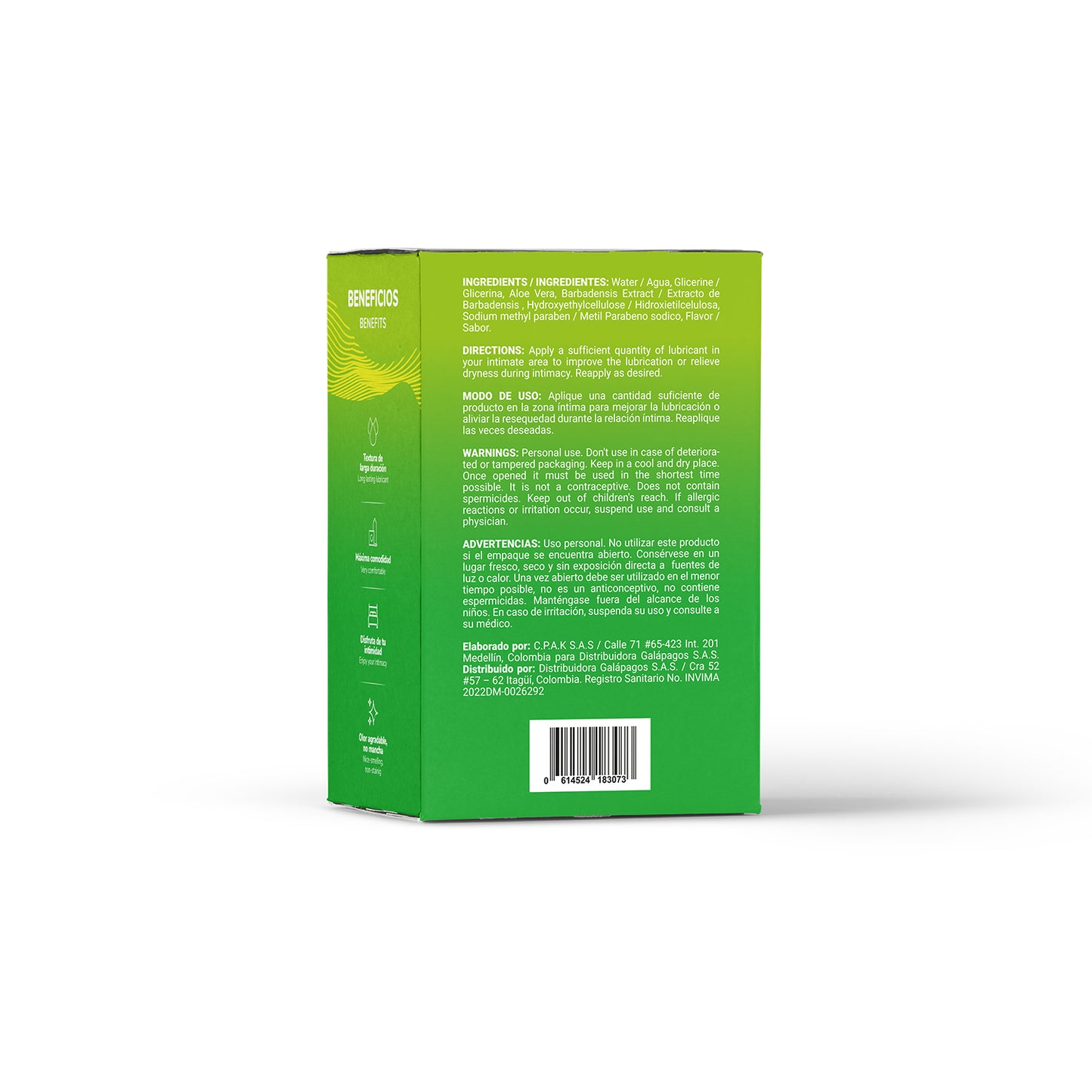 Lubricante Caliente-Frío Saborizado Sandía - Sabor a fruta