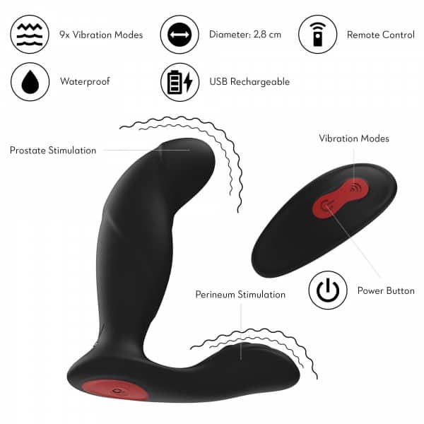 Masajeador prostático anal Sihande Laken-RCT control remoto USB IPX7