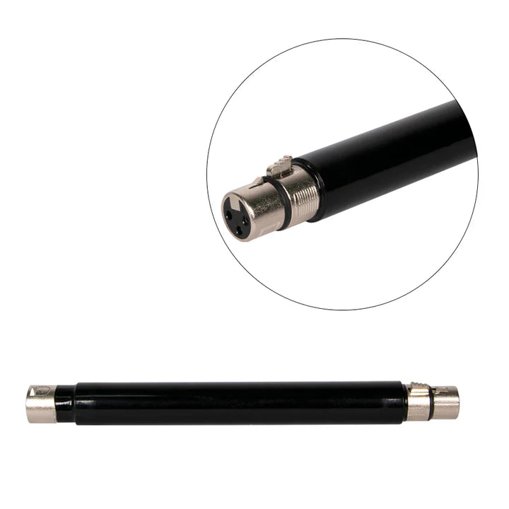 Conector metálico y tubo de extensión para máquina sexual Marving, diseñado para acoplar accesorios de forma segura.