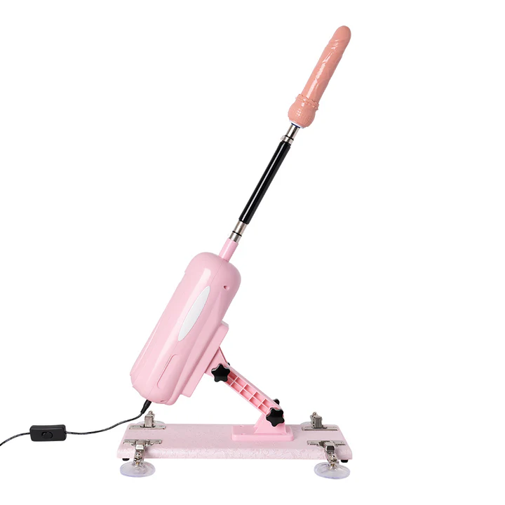 Máquina sexual Robbie inclinada hacia arriba con dildo realista conectado.
