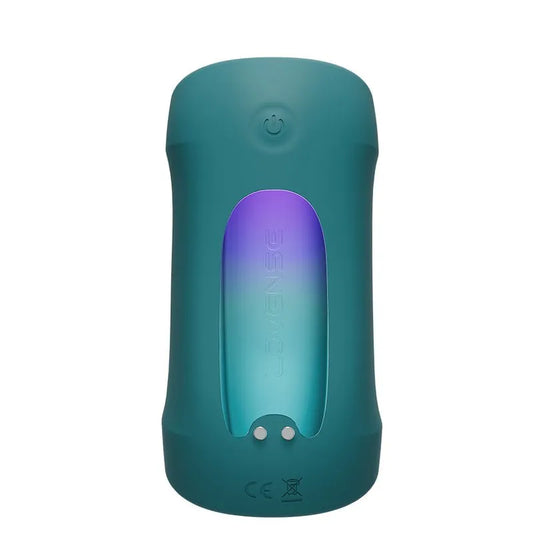 Lovense Gush 2 en primer plano, mostrando su diseño ergonómico y su elegante acabado en color azul con detalles metálicos.