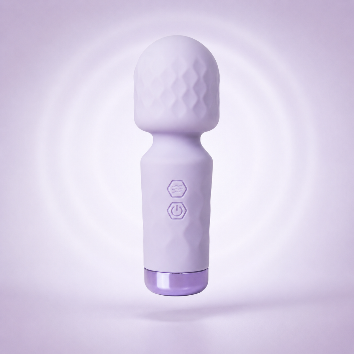 Vibrador Aselia Majestic con diseño compacto, textura placentera, control preciso y función caliente