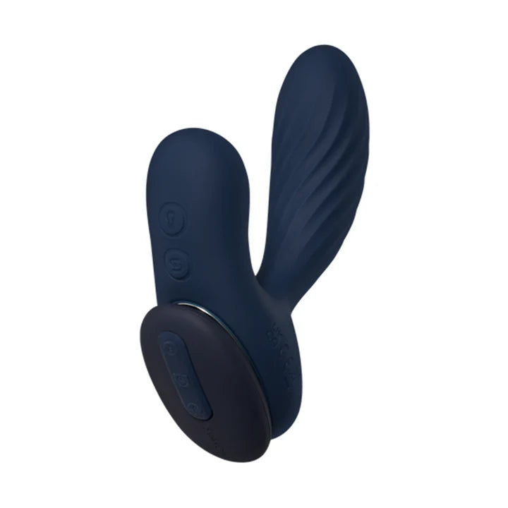 Vick Neo 2 vibrador para próstata azul navy con base magnética y mando a distancia.