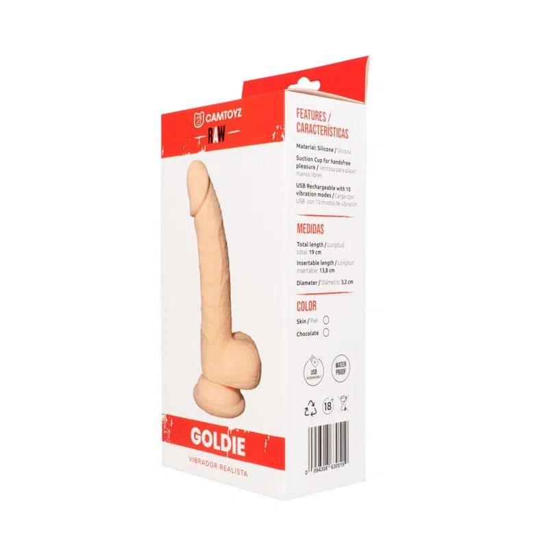 Vibrador Realista Goldie  Piel 18 cm
