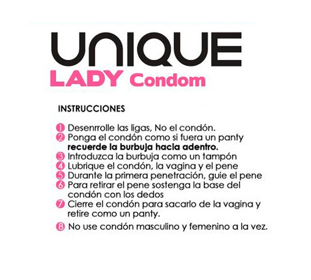 Condón Femenino Unique Lady X3