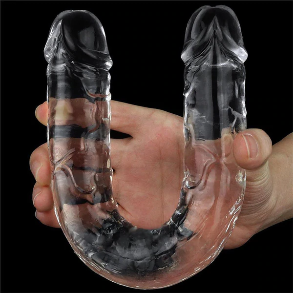 Dildo Transparente  Doble 30 cm