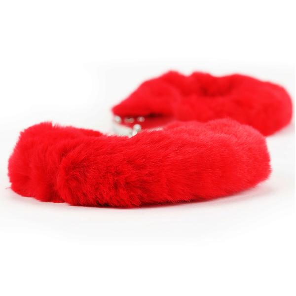 esposas de peluche color rojo 