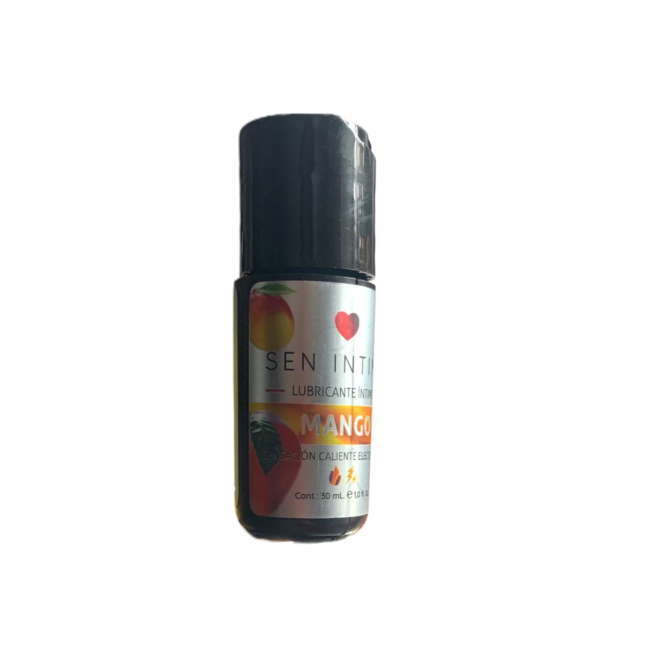 frasco de Lubricante Caliente Electrizante sabor a Mango