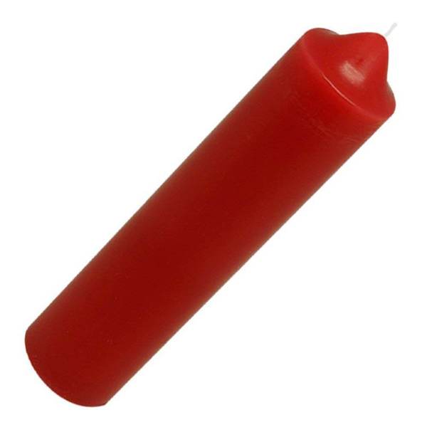 vela grande de decoración roja 