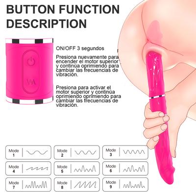 CICI Dildo Vibrador Doble Penetración a Control Remoto